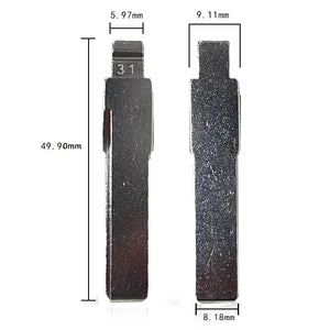 10 Pcs 31# 86# Flip Remote Key Blades Compatible with VW Passat Bora, Seat, Skoda, Audi - Keydiy, Xhorse, VVDI, JMD