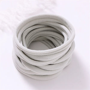 10-Pack Traceless Nylon Stretch Headbands for Newborns & Kids - Elastic Baby Hair Accessories