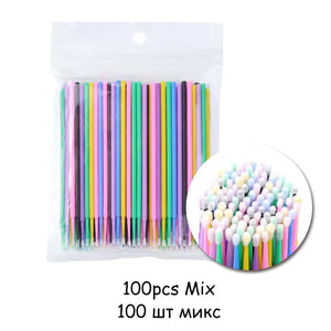 100 Pack Disposable Mascara Brushes for Lash Extensions & Makeup Application