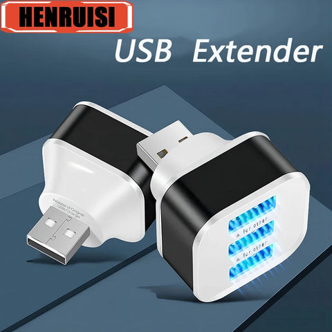 3 Port USB Hub Extender with Quick Charge, USB 2.0 Splitter for Car, Phone, Tablet, Laptop Charger Adapter