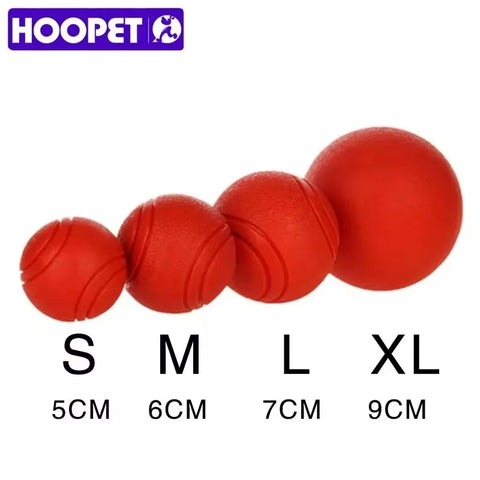 Durable Red Dog Ball, Bite-resistant Rubber Toy for Puppies & Dogs, Various Sizes