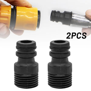 1/2" Quick Connect Garden Hose Adapter Set, 2-Pack - Easy Fit Garden Tool Accessory