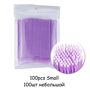 100 Pack Disposable Mascara Brushes for Lash Extensions & Makeup Application