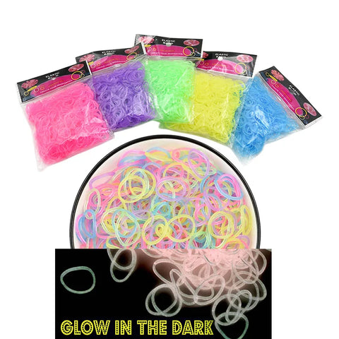 600pc Glow Loom Bands Kit for DIY Bracelets & Necklaces Craft Set