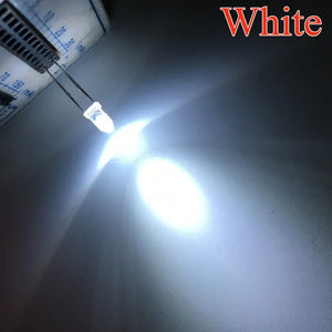 1000pcs 3mm LED Diode Kit: White, Red, Yellow, Blue, Green - Assorted Light Bulbs for DIY Electronics