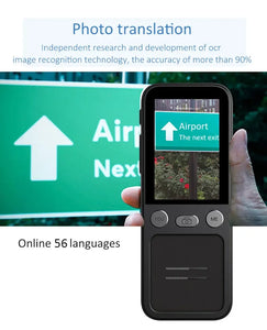 Portable T16 AI Voice Translator: 138 Languages, Real-Time, 3.1" Screen, Offline Capability, Voice Record