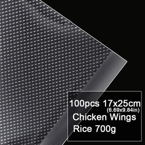100pcs BPA-Free Vacuum Sealer Bags for Sous Vide and Food Storage