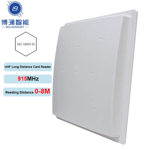 915MHz UHF RFID Card Reader, Long Range 8m, ISO18000-6C EPC Gen2, Built-in Antenna, Ideal for Car Parking, 8dB