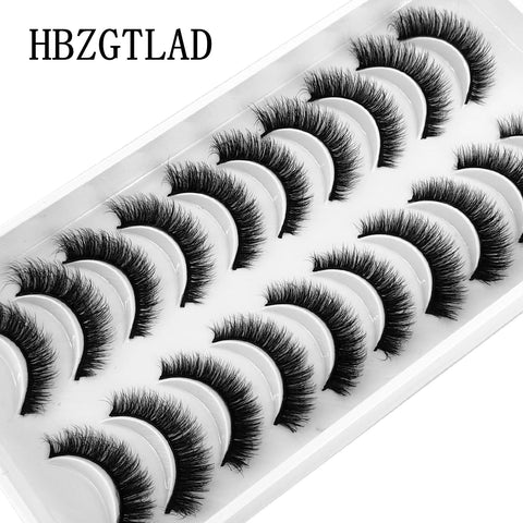 3D Faux Mink Eyelashes 10-Pack for Natural Volume