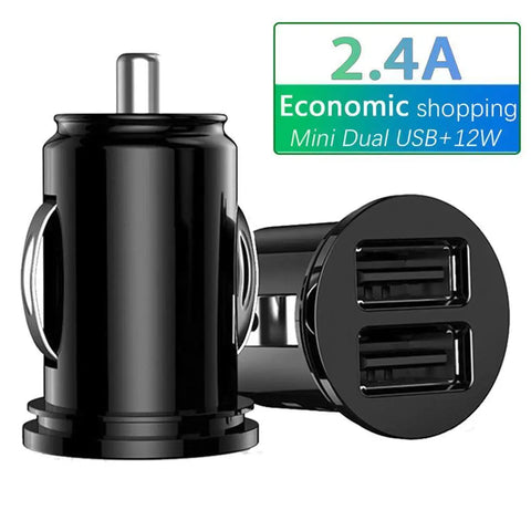 Dual USB Car Charger 5A Fast Charging 2-Port 12-24V Adapter for iPhone 12