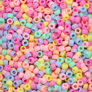1000pcs Multi-colored Large Hole Pony Beads for Jewelry Making, DIY Crafts, Bracelets, Keychains Supplies