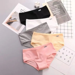 10-Pack Teen Cotton Underwear Girls Solid Colors Ages 10-16 Kids Panties