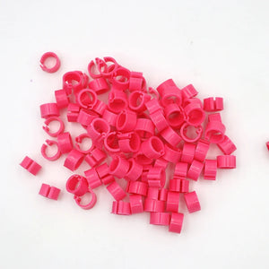100-Pack 8mm Colored Bird Leg ID Bands for Pigeons Parrots