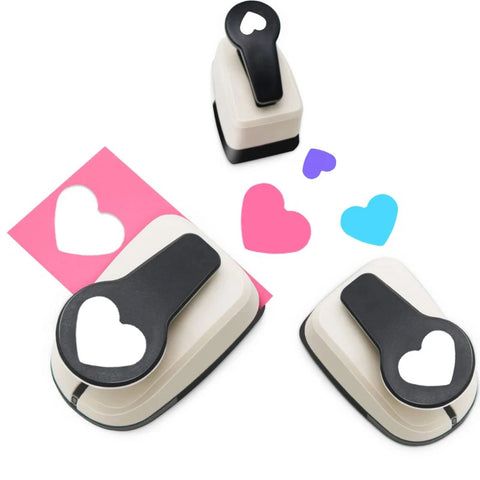 Heart Shape Paper Punch Set: 9/16/25mm Hole Punch for Scrapbooking, Embossing, and Craft Projects