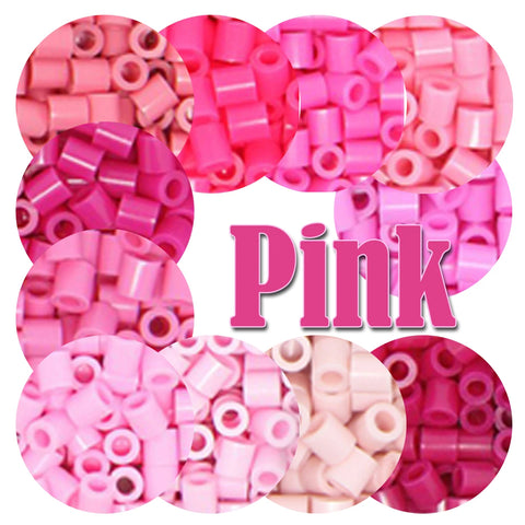 5mm Pink Fuse Beads 1000pcs for Kids DIY Crafts & Pixel Art Projects