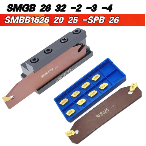 Grooving Cut-off Cutter Holder for MGGN Inserts SMBB 1626 2026 2526 2032 2532