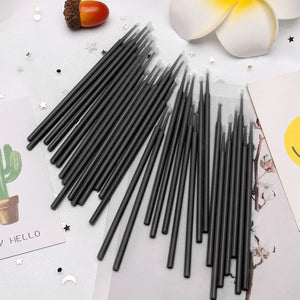 100-Pack Disposable Micro Brushes for Eyelash Extensions & Makeup
