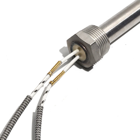 Cartridge Heater 32mm Thread Single-Ended Electric Tube for Radiators 20x100-300mm 500W-2000W 1pc