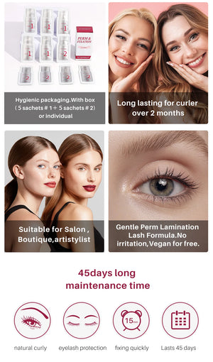 10-Piece Lash Lift Kit, 5-8 Min Fast Perm for Long-Lasting Curl