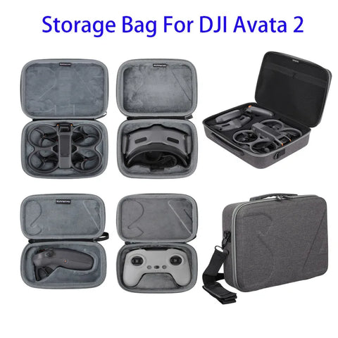 FPV Drone Accessory Carry Case for DJI Avata 2: Goggles 3, Portable Shoulder Bag, Storage Handbag