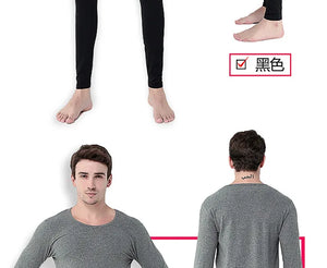 "5XL Thermal Cotton Long Johns Set - Oversized Winter/Spring T-Shirt & Pants"
