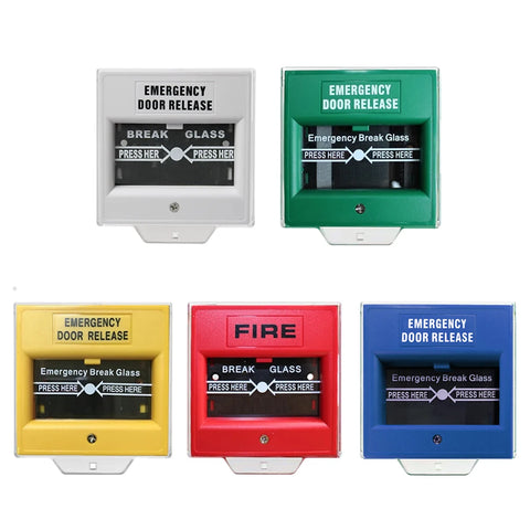 Emergency Fire Alarm Door Release Button with Cover for Access Control Systems
