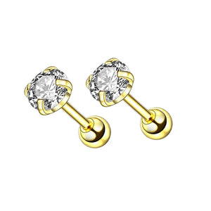 1 Pair Titanium Steel Stud Earrings Small Ball Screws Lip Piercing Body Jewelry for Men