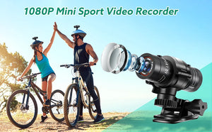 1080p Action Camera for Motorcycles and Bikes, Helmet Mount, Mini Sport DV Video Recorder, Outdoor Action Cam with Gun Mount