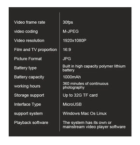 1080p Mini Camera with Night Vision and WiFi - Law Enforcement and Sports Action Recorder