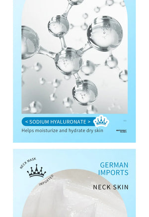 10-Pack Hydrating Firming Neck Masks with Hyaluronic Acid Skincare Set