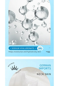 10-Pack Hydrating Firming Neck Masks with Hyaluronic Acid Skincare Set