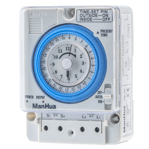 12V DC 15A Din Rail Timer Switch Analog Mechanical Time Controller TB35