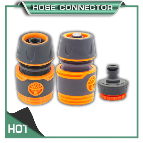 Garden Hose Quick Connectors Set, Multi-Size 1/2", 3/4", 1", Fits 16mm, 20mm Pipes, Irrigation Fittings