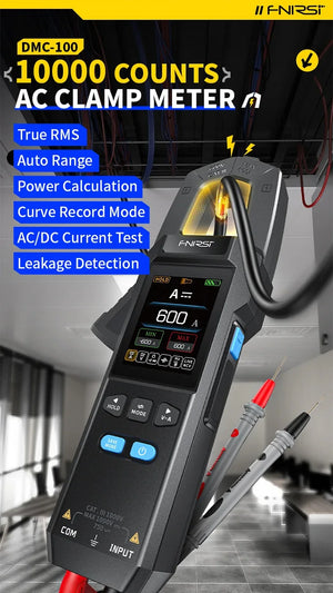 10,000 Counts DC/AC Current Voltage Clamp Meter USB Charger 600A Ampere Tester NCV Electrician Tool