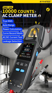 10,000 Counts DC/AC Current Voltage Clamp Meter USB Charger 600A Ampere Tester NCV Electrician Tool