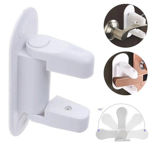 Child Safety Door Lever Lock - Universal Baby Proof Handle Guard, Anti-Open Device