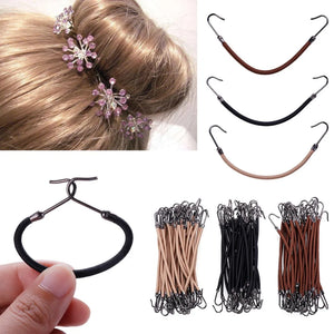 100-Pack Non-Slip Hair Ties - Colorful Elastic Bands for All Hair Types