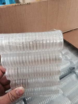 100-Pack Adjustable Coin Holders 16-46mm, Coin Storage Organizer Set