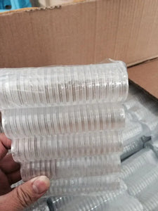 100-Pack Adjustable Coin Holders 16-46mm, Coin Storage Organizer Set