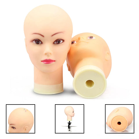 Female Mannequin Head for Makeup Practice and Wig Display with Stand Clamp