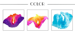 100% Real Silk Belly Dance Veil Scarf Shawl Adjustable Performance Prop