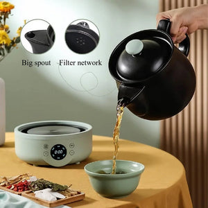 1.8L Smart Electric Ceramic Medicine and Soup Pot with Auto Keep Warm Function