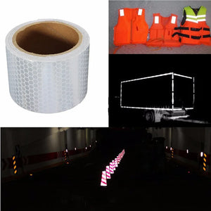 100cm x 5cm Reflective Tape Safety Warning Sticker for Cars & Motorcycles