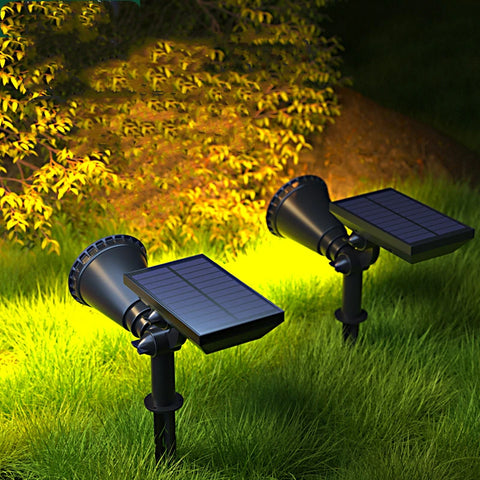 18 LED RGB Solar Spotlights, Waterproof Garden Pathway Lights, Outdoor Landscape Lawn Decor
