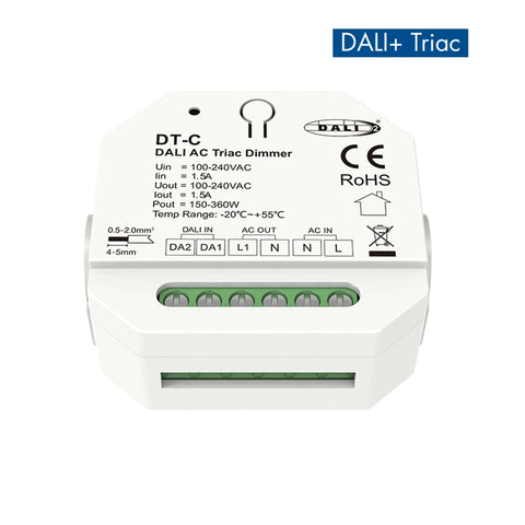 Dali Triac Dimmer DT-C Push Switch for Single Color LED Lamps 100-240V 360W