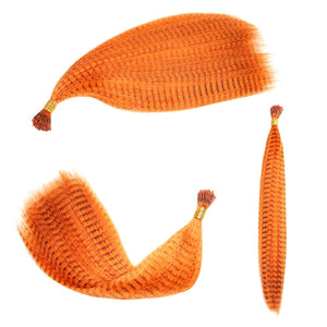 10 Pcs Colored Feather Hair Extensions I Tip Synthetic Zebra Strands Hairpiece