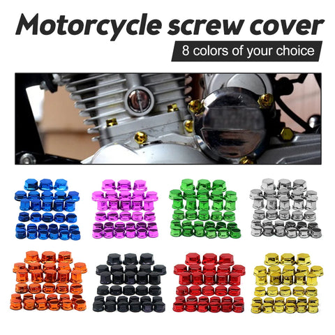 30pc Motorcycle Screw Nut Bolt Covers Set - Decorative Modification Accessories