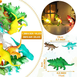 1.5/3m LED Dinosaur String Lights Battery Fairy Lights Kids Room Party Xmas Decor