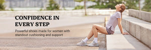 Extra Wide Women's Walking Sneakers, Lightweight for Flat Feet & Plantar Fasciitis, Heel Pain Relief