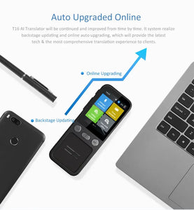 Portable T16 AI Voice Translator: 138 Languages, Real-Time, 3.1" Screen, Offline Capability, Voice Record